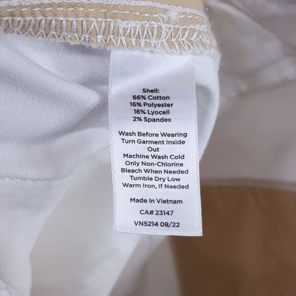 TALBOTS Jeans Womens Size 12 White Tapered Leg High Waisted Sailor Jean - Picture 8 of 9